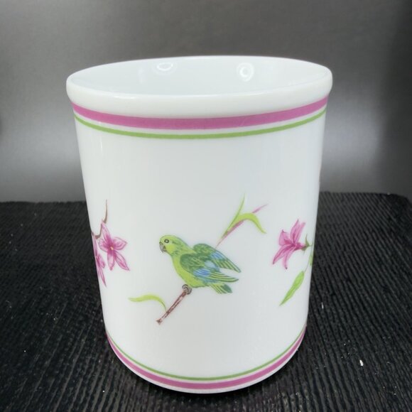 1989 Chase Parrots Of Paradise Lynn Chase Designs Fine Porcelain Coffee Mug Cup - Picture 10 of 11